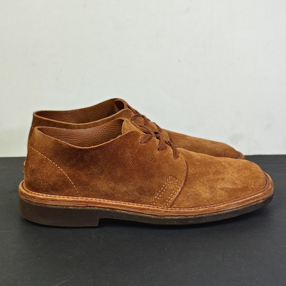 Schnee's Bozeman Mens Size 10 EU43 Suede Derby Shoes Brown Leather Vibram Italy - Picture 3 of 15